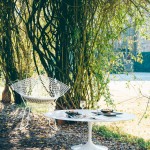 Knoll Bertoia Diamond Chair with Saarinen Outdoor Table…